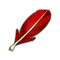 Pluma de pío rojo